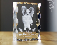 2Dフォト彫刻　クリスタル位牌