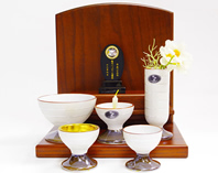 ペット用有田焼仏具　涼花　5点セット