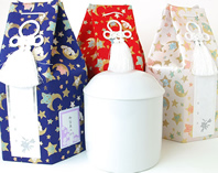 ペット骨壷・骨袋「星に願いを」６寸セット