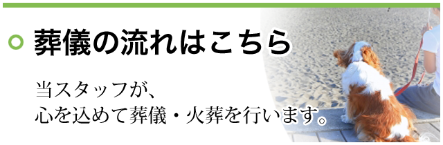 葬儀の流れ：心を込めて葬儀・火葬を行います